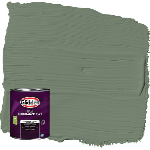 Glidden HEP Lottery Winnings / Green Eggshell Interior Paint with Primer, 1 Quart