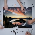 thumbnail image 3 of Crater Lake National Park, Oregon, Sunrise and Shadows on Lake (1000 Piece Puzzle, Size 19x27, Challenging Jigsaw Puzzle for Adults and Family, Made in USA), 3 of 4