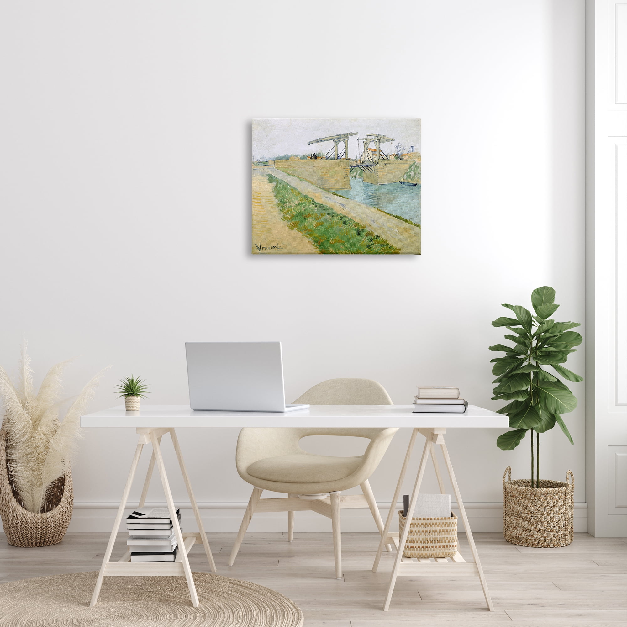 Stupell Industries De Brug Van Langlois Vincent van Gogh Bridge Painting Painting Gallery Wrapped Canvas Print Wall Art, Design by one1000paintings