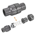 thumbnail image 4 of Uxcell 32mm ID Slip End Spring Inline Connector Check Valves Gray, 4 of 5