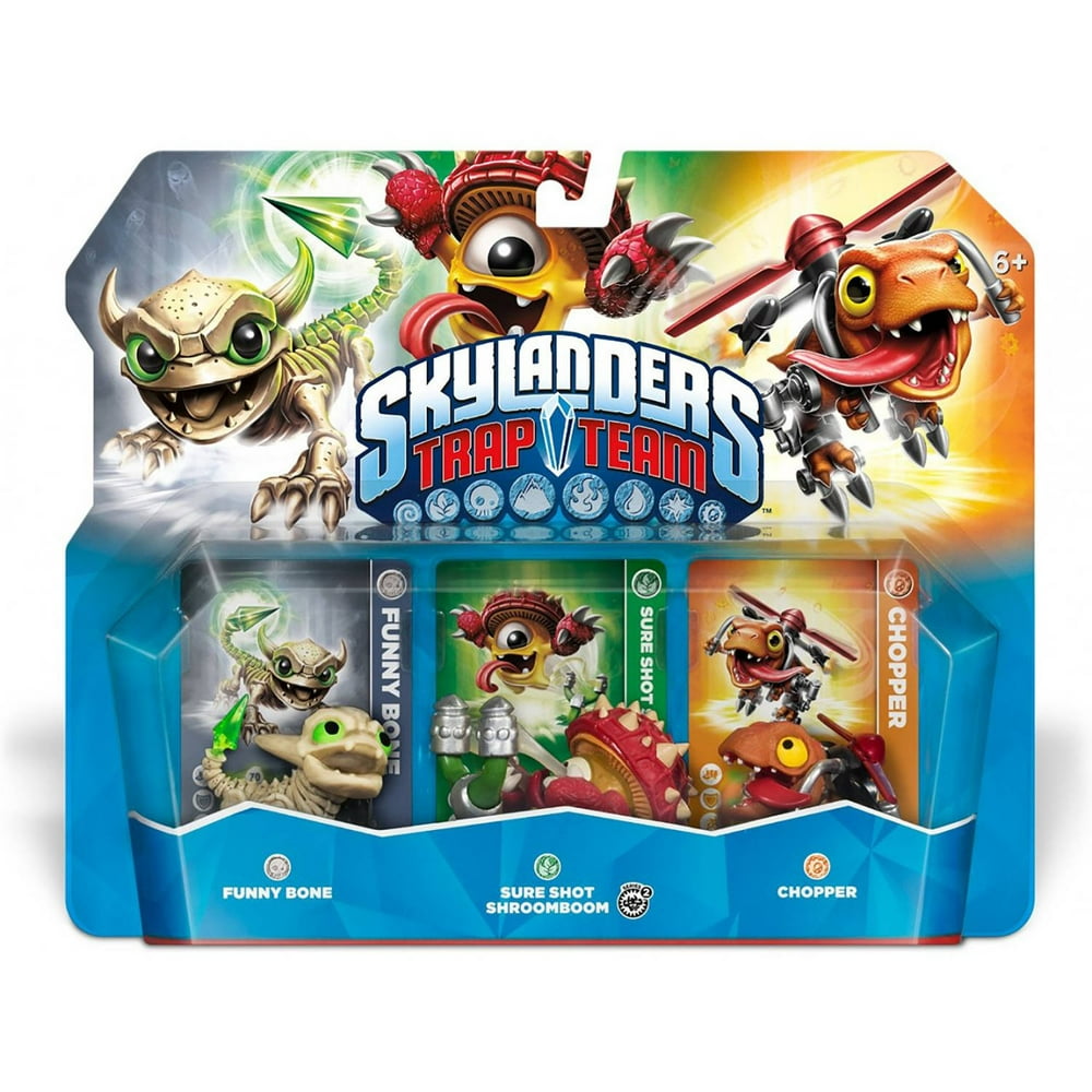 Skylanders Trap Team Funny Bone, Chopper, & Shroomboom Triple