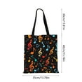 thumbnail image 3 of Stylish Printed Canvas Tote Bag, Large Capacity Reusable Shopping Bag with Multiple Pockets, Durable Carryall Handbag for Travel, Beach, Grocery, Work, and Everyday Essentials, 3 of 5