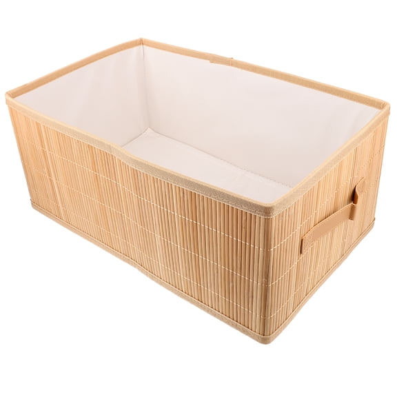 SHOWERORO Large Capacity Folding Storage Basket Light Brown for Clothes and Desk Use