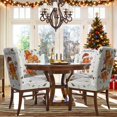 thumbnail image 3 of Christmas Chair Cover Set of 4 Gingerbread Winter Dining Room Slipcovers Stretch Parsons Chair Seat Protectors Xmas Holiday Decor-4PCS, 3 of 7