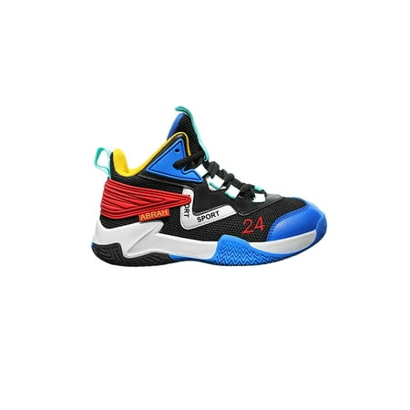 

Ferndule Unisex Round Toe Sneaker Outdoor Non-Slip Sneakers Durable Athletics Black Blue 12c