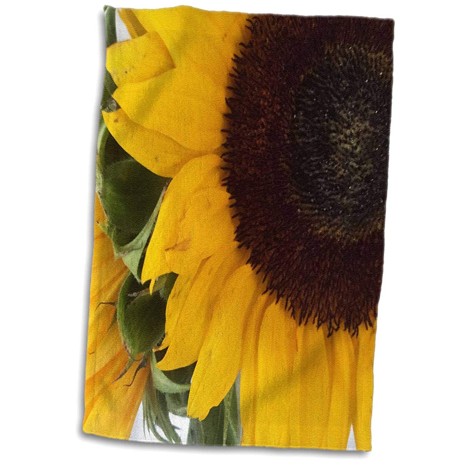 3D Rose Bright and Beautiful Sunflower Hand Towel 15 x 22