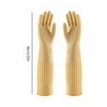 thumbnail image 2 of Gloves for Kitchen Tasks - Durable Long Cowhide Thick Rubber Dishwashing Latex Hand for Female Daily Use, 2 of 2