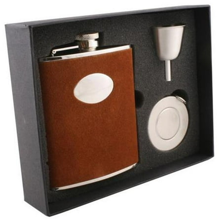 

Visol VSET32-1107 6oz Leather Liquor Flask Groomsmen Gift Set