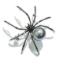 thumbnail image 4 of Opvise Fashion Women Rhinestone Faux Pearl Spider Brooch Pin Corsage Lapel Jewelry Gift, 4 of 8