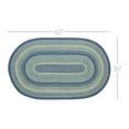 thumbnail image 2 of VHC Brands Jolie Farmhouse 36"x60" Area Rug Blue Textured Jute Striped Pad Oval Floor Decor, 2 of 7