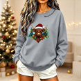 thumbnail image 3 of Asgosdo Women Christmas Sweatshirts Long Sleeve Graphic Print Tops Casual Warm Xmas Holiday Winter Shirts, 3 of 6