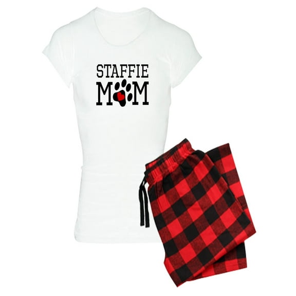 CafePress - Staffie Mom Pajamas - Women's Light Pajamas