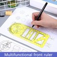 thumbnail image 2 of Vikakiooze Multifunctional Student Math Ruler,Multifunctional Rotatable Active Math Ruler Drawing Template Summer, 2 of 9