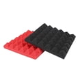 thumbnail image 5 of 24X Charcoal Acoustic Foam Tiles Soundproofing Foam Panels Studio Sound Padding 2 x 10 x 10 Inch(Black+Red), 5 of 8