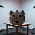 thumbnail image 4 of Halloween Pumpkin Decor Cat Shaped Light Up Pumpkin Jack O Lantern Decor Spooky Halloween Decorations for Home Outdoor Fall Pumpkin Decor Orange 1 Piece, 4 of 6