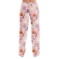 thumbnail image 6 of Bexdxz Halloween Pajama Pants Women Cute Funny Pumpkin Print Pajamas Casual Elastic Waist Pants Fall Pajamas Light pink#2 2XL, 6 of 9