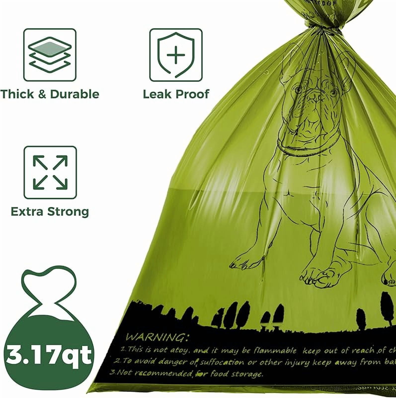 Biodegradable Dog Poop Bags Rolls 360 Count Scented, Leak Proof and Extra Thick Waste Bag Refill (Scented)