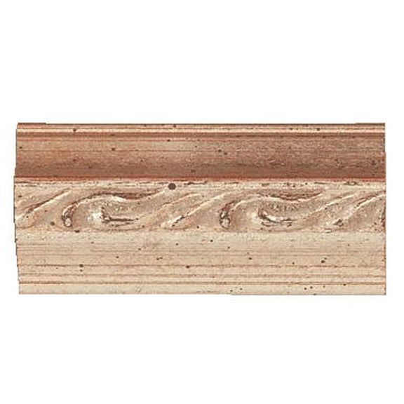 Picture Frame Moulding (Wood) 100Ft Bundle - Ornate Silver Finish - 0.75" Width - 7/16" Rabbet