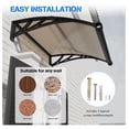 thumbnail image 6 of Awning for Door Entrance 32x40 Inches,Awnings for Doors with Separate Drainage,Front Door Awning Exterior,Polycarbonate UV, Rain, and Snow Protection for Porch,Patio,Window,Deck, 6 of 8