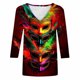 thumbnail image 5 of TaTaai Women's Fashion Christmas Printed Loose Casual V Neck With Three Quarter Sleeves And 3/4 Sleeves T-shirt Pullover Top Gift, 5 of 5