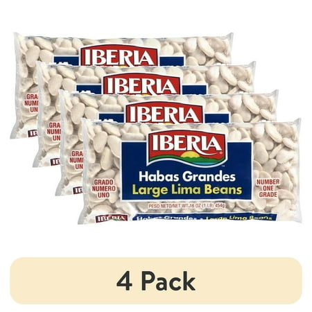 (4 pack) Iberia Large Lima Beans, 16 oz