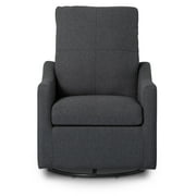 Delta Children Kenwood Slim Nursery Glider Swivel Rocker Chair, Charcoal