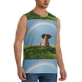 thumbnail image 2 of Disketp Elephant Dog Sitting Under The Rainbow Sleeveless Tshirts For Men, Muscle Shirts For Men Dry Fit Tank Top-Xx-Large, 2 of 8