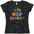 thumbnail image 3 of Inktastic Easter Hip Hop Hooray with Eggs and Carrot Women's T-Shirt, 3 of 5