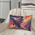 thumbnail image 5 of Daiia Astronaut Dolphin Bedding Waterproof Pillow Protector Zippered Queen – Bed Bug Proof Pillow Encasement-20"x30", 5 of 6