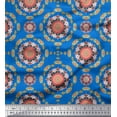 thumbnail image 1 of Soimoi Polyester Crepe Fabric Floral Mandala Print Fabric by Yard 42 Inch Wide, 1 of 3