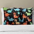 thumbnail image 4 of Colorful Dinosaurs Throw Pillow Covers - Dino Decorative Pillow Covers Wildlife Cushion Cover Home Decor Wild Animal Pillowcase 20x20 Inch, 4 of 6