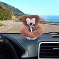 thumbnail image 4 of Doll Car Seat for 17cm Dolls, Doll Car Seat with Air Vent Clip and Desktop Stand, Cute and Functional Car Ornament for Doll Fans, Collectors [Bowknot] Brown, 4 of 8