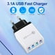 thumbnail image 5 of USB Fast Carging 4 Puertos LED Cargador Potencia Eu () Blanco, 5 of 9