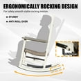 thumbnail image 4 of Mondawe 3-Piece Outdoor Rocking Set - Oversized HDPE Wicker Rockers for Adults, 300lbs Capacity, 4 of 7