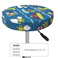 thumbnail image 4 of Disketp Dinosaur on the Beach Vacation Funda Redonda para Taburete, Funda de Cojín para Silla de Bar Suave y Elástica-12 inch, 4 of 7