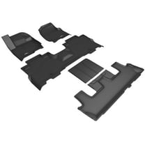3D MAXpider Custom Fit KAGU Floor Mat (BLACK) Compatible with FORD EXPEDITION 2018-2023 - Full Set