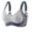 Gray, variant on CFLVAEK Seamless Bras for Women Plus Size Wireless Everyday Bra Color Block Print Full Coverage Bralette Comfort Push Up Bras for Large Breasts Gray XL