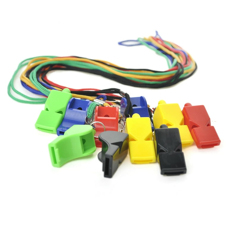 GOGO 10 Pcs Pea-less Whistles Sport Referee Classic Plastic Safety