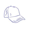 thumbnail image 1 of Baseball Cap Vinyl Graphic - Large - Lavendar, 1 of 2