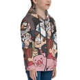 thumbnail image 5 of Gravity Falls Teens Sweatshirts Novelty Print Zip Up Hoodie Jacket Long Sleeve Hooded Sweatshirt Hoody Coat With Pocket Large, 5 of 8