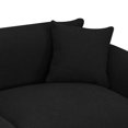 thumbnail image 2 of Miekor Furniture Oversized Loveseat Sofa for Living Room, Sherpa Sofa with Metal Legs, 3 Seater Sofa, Solid Wood Frame Couch with 2 Pillows, for Apartment Office Living Room - Black B3A488, 2 of 8