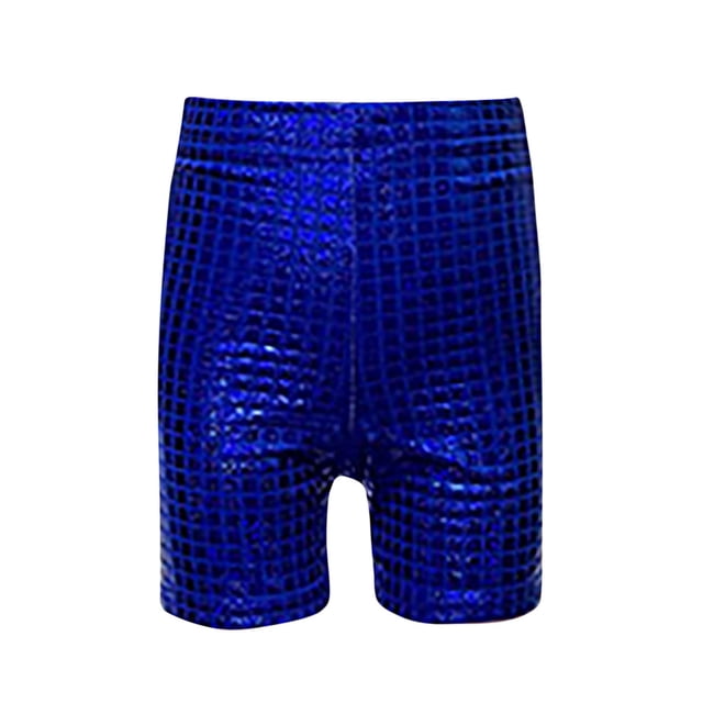 GDREDA Toddler Boy Pants Block Three Point Shorts Sequin Children Adult Dance Pants Practice Shorts Attend Shows And Events