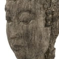 thumbnail image 5 of Buddha Head Sculpture - 6.5" x 6.3" x 12" - Large - Antiqued Brown, 5 of 12