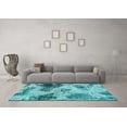 thumbnail image 3 of Ahgly Company Indoor Rectangle Abstract Light Blue Modern Area Rugs, 6' x 9', 3 of 4