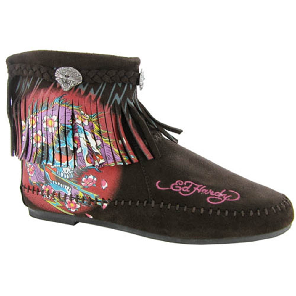 Ed Hardy Ed Hardy Women�s �Frinzy� Fringed MocToe Boot