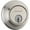 Satin Nickel, variant on Kwikset 817 Deadbolt Lock, Satin Nickel Round Exterior Keyed Front Entry Door, Pick Resistant SmartKey Rekey Security, Single Cylinder Dead Bolt, with Microban Protection