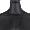 thumbnail image 3 of 3.7mm Black Plated Stainless Steel Flat Figaro Choker Chain Necklace, 20 inches, 3 of 6
