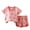 Pink D, variant on Uxgjfwu Toddler Summer Outfits Cute Printed Round Neck Short Sleeve Tops and Shorts Set Summer Clothes, Sizes 3M-5T,Pink