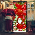 thumbnail image 4 of Retro Christmas Door Cover, Merry Christmas Decorations Door Banner, for Front Door Home Indoor Decor, 72.83x35.43 inch, 4 of 6