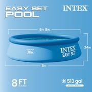 Intex: : Easy Set Pool - 8' x 24 - Inflatable Above Ground Swimming Pool, Puncture-Resistant Material, 513 Gal Cap, Kids-Family Water Play, 28106EH